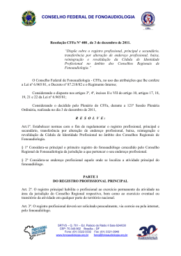 - Conselho Federal de Fonoaudiologia