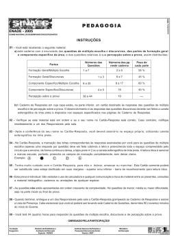 Prova de Pedagogia 2005