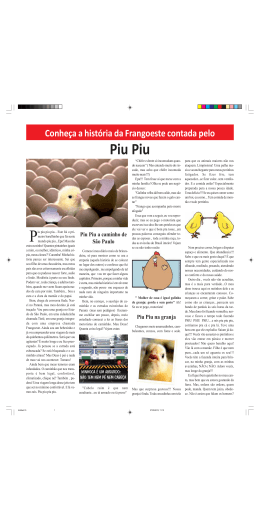 Edição n° 1 - Piu Piu - Frangoeste Avícultura em Tietê