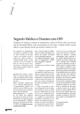 Segredo Médico e Doentes com HIV