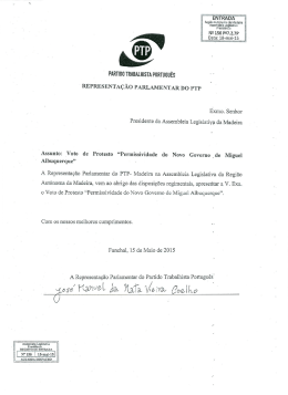 1.Voto Protesto PTP-Gov.Miguel Albuquerque