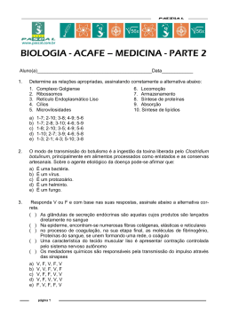 BIOLOGIA - ACAFE – MEDICINA - PARTE 2