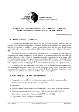 Manual de transmissão utilizando servidor dedicado de streaming