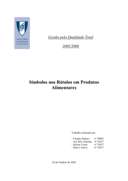 S&iacute;mbolos nos R&oacute;tulos em Produtos Alimentares