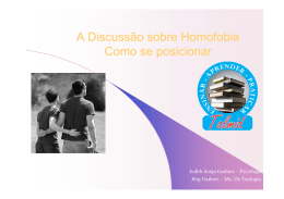 A Discussão sobre Homofobia Como se posicionar