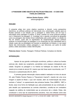 A PAISAGEM COMO OBJETO DE POL&Iacute;TICAS P&Uacute;BLICAS &ndash; O CASO