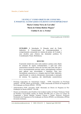 &ldquo;justi&ccedil;a&rdquo; como objeto de consumo