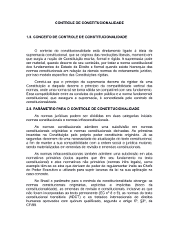 CONTROLE DE CONSTITUCIONALIDADE 1.0. CONCEITO