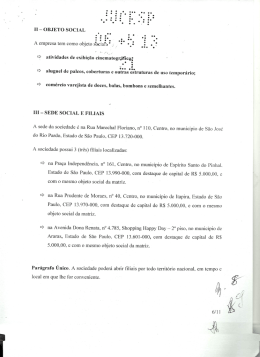 A empresa tem como objeto s`ocialz. .r z: .&agrave; ..&Ecirc;