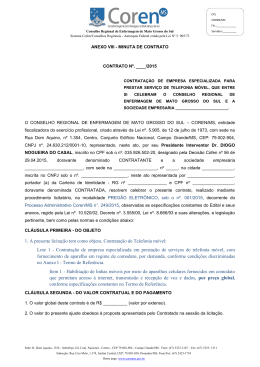 1. A presente licita&ccedil;&atilde;o tem como objeto, Contrata&ccedil;&atilde;o de Telefonia