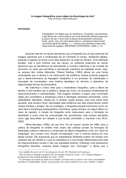 A imagem fotogr&aacute;fica como objeto da Sociologia da Arte
