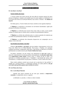 Gases Perfeitos - Curso T&eacute;cnico de Petr&oacute;leo da UFPR