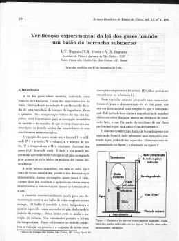 Veriﬁca&ccedil;&atilde;o experimental da lei dos gases usando um bal&atilde;o de