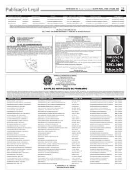 Publica&ccedil;&atilde;o Legal - Coliga&ccedil;&atilde;o Seguros