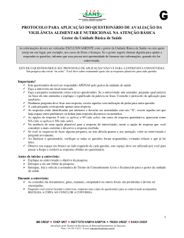 Protocolo para aplica&ccedil;&atilde;o do question&aacute;rio de avalia&ccedil;&atilde;o