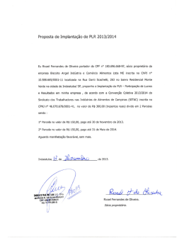 Proposta de Implantação de PLR 2013/2014