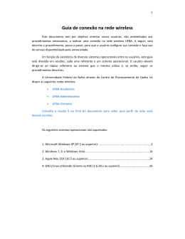 Manual para conex&atilde;o da rede wireless UFBA