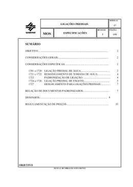 Liga&ccedil;&otilde;es Prediais