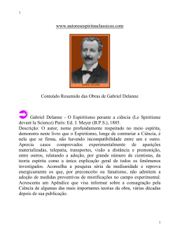 Conte&uacute;do resumido das obras de Gabriel Delanne