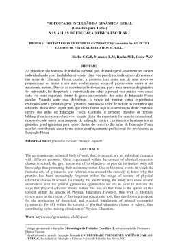 PROPOSTA DE INCLUS&Atilde;O DA GIN&Aacute;STICA GERAL