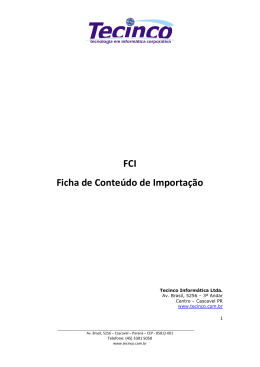 FCI Ficha de Conteúdo de Importação