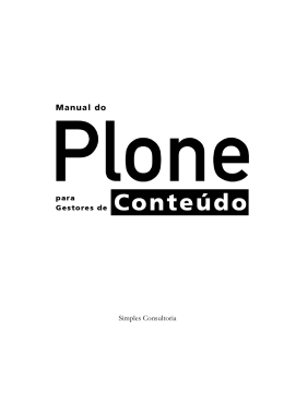 Manual do Plone para gestores de conteúdo