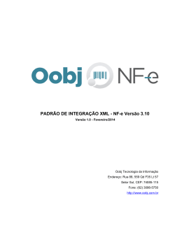 PADRÃO DE INTEGRAÇÃO XML - NF-e Versão 3.10