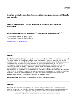 Análise lexical e análise de conteúdo: uma proposta de utilização