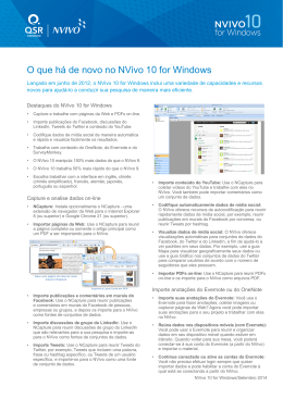 Whats new in NVivo 10 - Portuguese