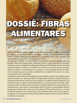 DOSSI&Ecirc;: FIBRAS ALIMENTARES