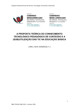 utiliza&ccedil;&atilde;o das tic na educa&ccedil;&atilde;o b&aacute;sica