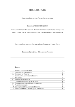 EDITAL 003 &ndash; Perfil 4