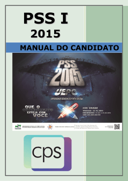 PSS I - CPS - Universidade Estadual de Ponta Grossa