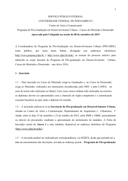 servi&ccedil;o p&uacute;blico federal - Universidade Federal de Pernambuco