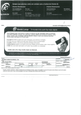 sar, entre em contato com a Central do Cliente iG: