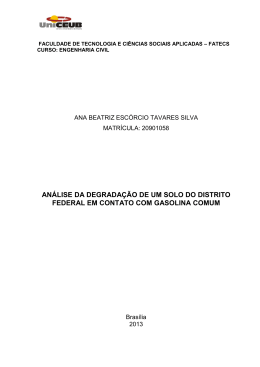 an&aacute;lise da degrada&ccedil;&atilde;o de um solo do distrito federal em