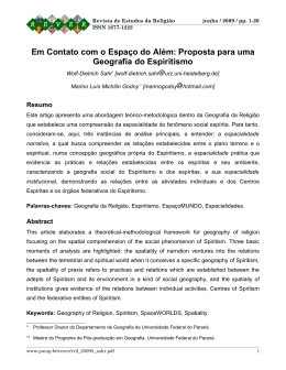 Em Contato com o Espa&ccedil;o do Al&eacute;m: Proposta para uma - PUC-SP