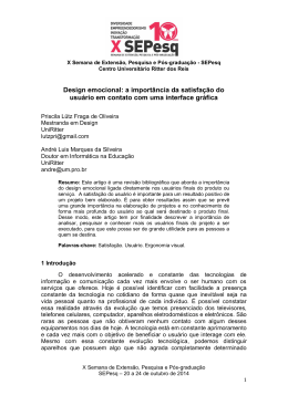Design emocional: a import&acirc;ncia da satisfa&ccedil;&atilde;o do