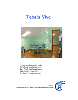 Tabela Viva - Centro Ciência Viva de Vila do Conde