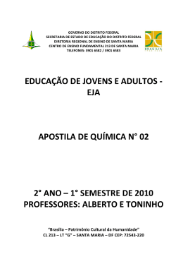 eja apostila de química n° 02 2° ano – 1° semestre de 2010