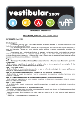 programa das disciplinas