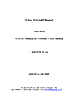 edital de classifica&ccedil;&atilde;o 2006