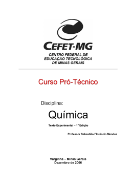 Qu&iacute;mica - CEFET-MG Campus VIII