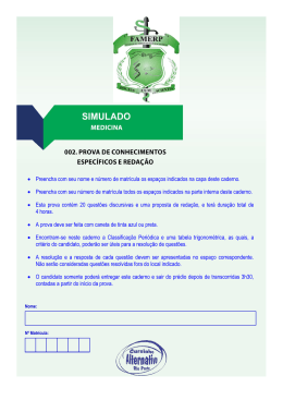 Caderno de Questões - Cursinho Alternativo
