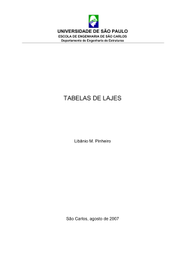 21 Tabelas de lajes