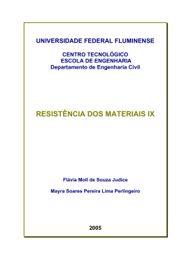 resist&ecirc;ncia dos materiais ix - Universidade Federal Fluminense