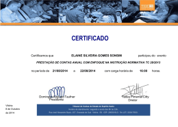 Presta&ccedil;&atilde;o de Contas Anual com Enfoque na Instru&ccedil;&atilde;o - TCE-ES