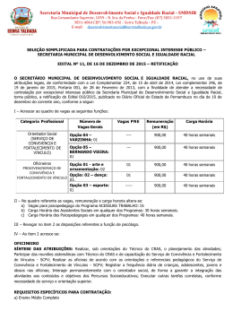 retificação de edital - Prefeitura de Serra Talhada