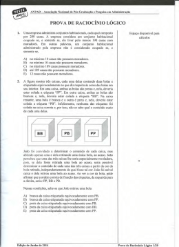 prova de raciocinio logico