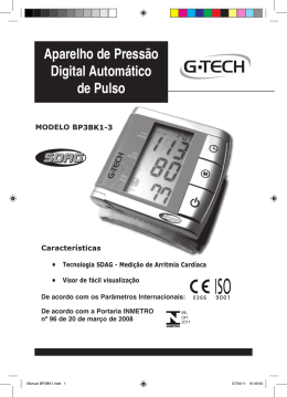 Aparelho de Press&atilde;o Digital Autom&aacute;tico de Pulso